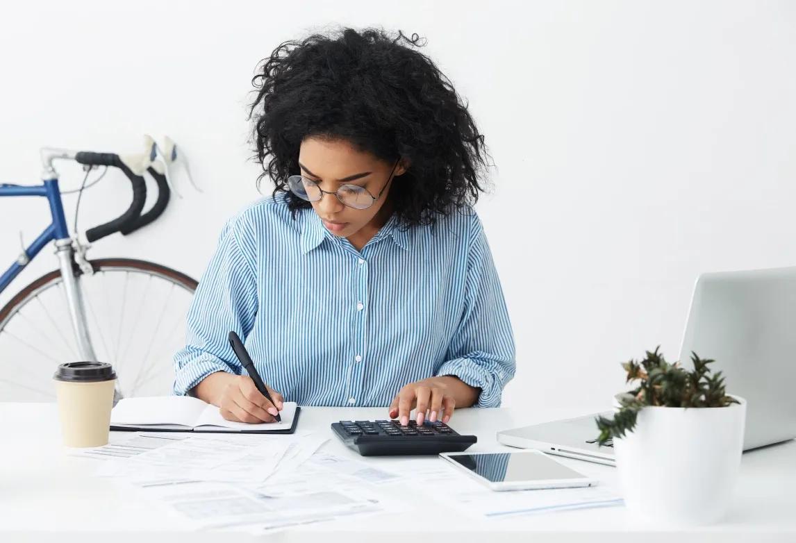 student tax forms fanned out on a table