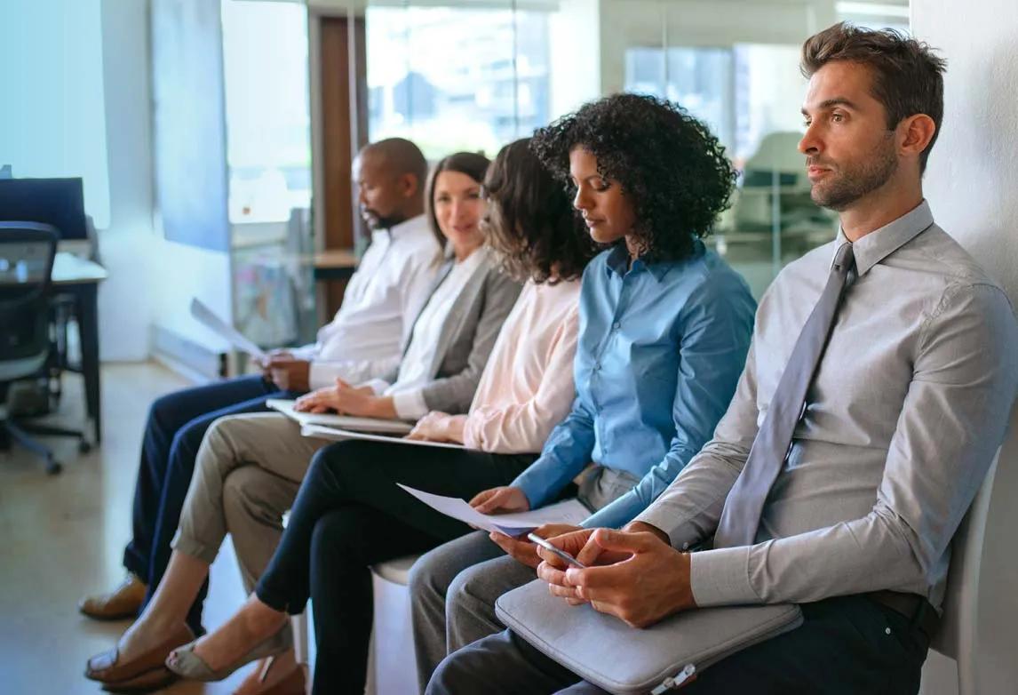 People waiting for a job interview.