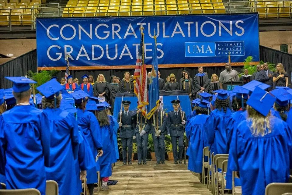 Grads at commencement