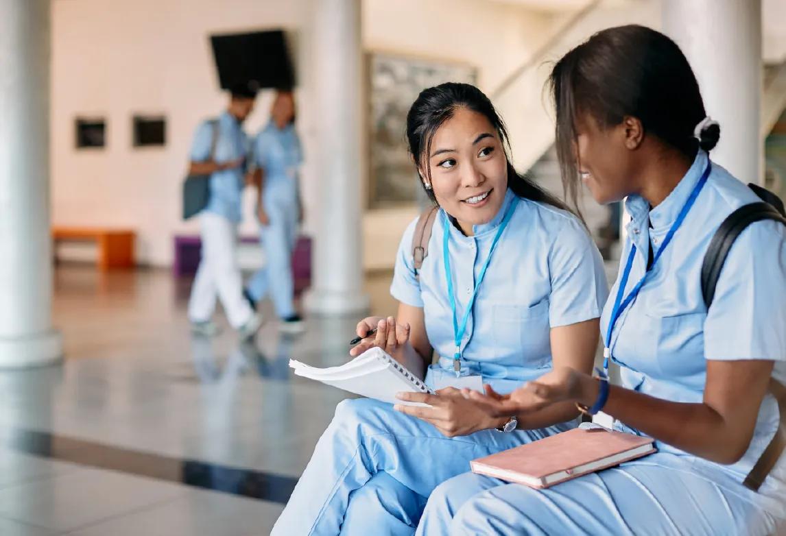 a healthcare student practicing their skills during a medical assistant training program